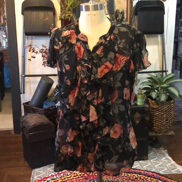 Converse One Star Large Floral Blouse - Picture 1 of 3